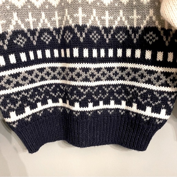 Vintage Cozy Knit Reindeer Sweater 100% Wool - Picture 5 of 13